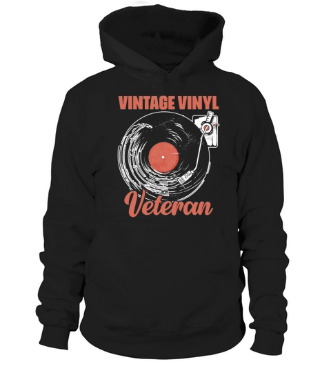 Retro Vintage Vinyl Veteran LP for Music Lover Hoodie Unisex
