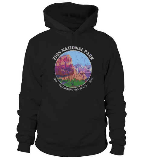 Zion National Park AngelS Landing Centennial Vint Hoodie Unisex