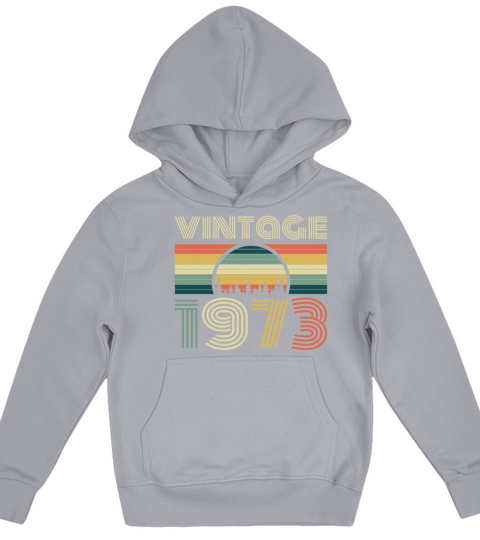 1973 Vintage born in Retro age Birthday gift idea Kids Hoodie