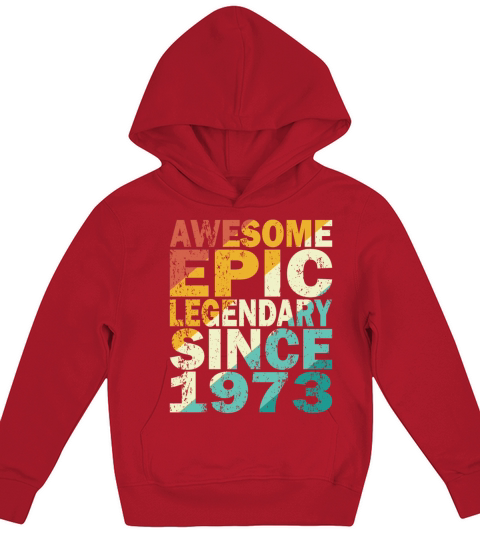 50th birthday vintage 1973 legendary since 1973 Kids Hoodie