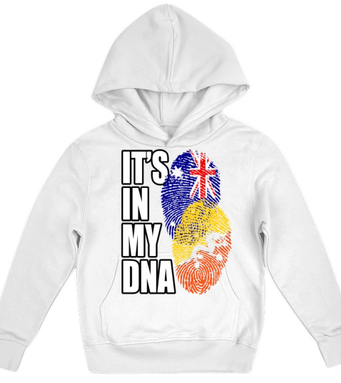 Bhutanese And Australian Mix Heritage DNA Flag Kids Hoodie