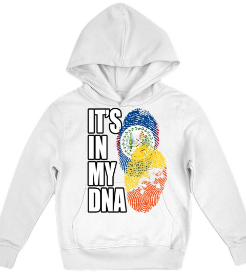 Bhutanese And Belizean Mix Heritage DNA Flag Kids Hoodie