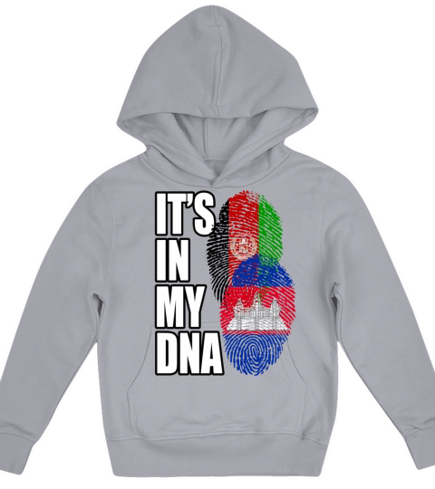 Cambodian And Afghanistan Mix Heritage DNA Flag Kids Hoodie