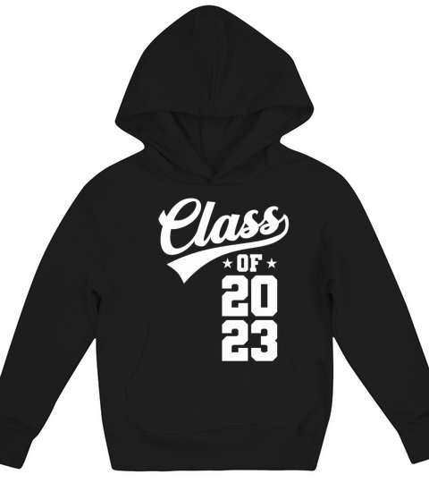 Class Of 2023 Senior 23 Graduation Vintage School Kids Hoodie