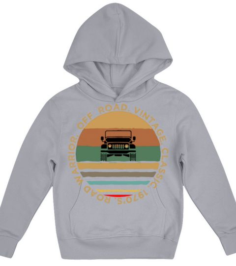 Distressed Vintage Retro 70s Off Road Jeeps Kids Hoodie