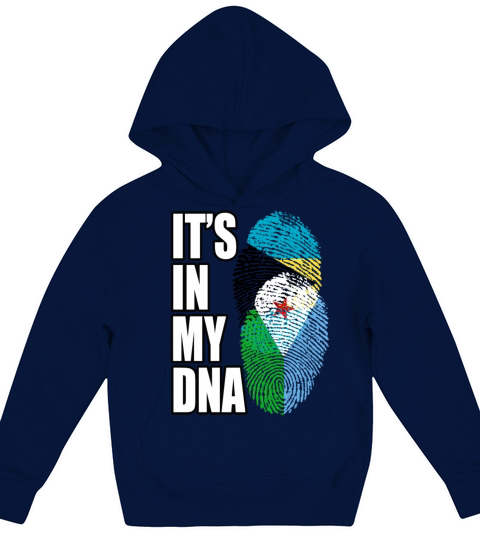 Djiboutian And Bahamian Mix Heritage DNA Flag Kids Hoodie