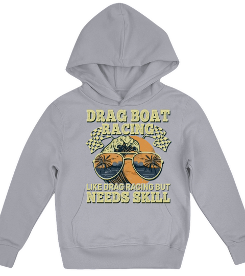 drag boat driver speedboat racing vintage Kids Hoodie