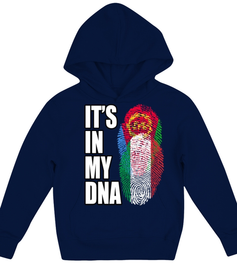 Eritrean And Italian Mix Heritage DNA Flag Kids Hoodie