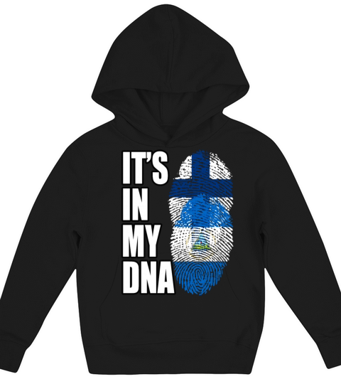 Finland And Nicaraguan Mix Heritage DNA Flag Kids Hoodie