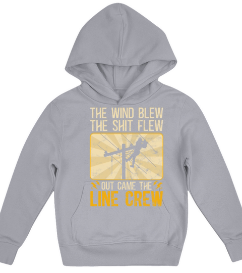 Funny Electrical Lineman Saying Thank A Lineman Kids Hoodie