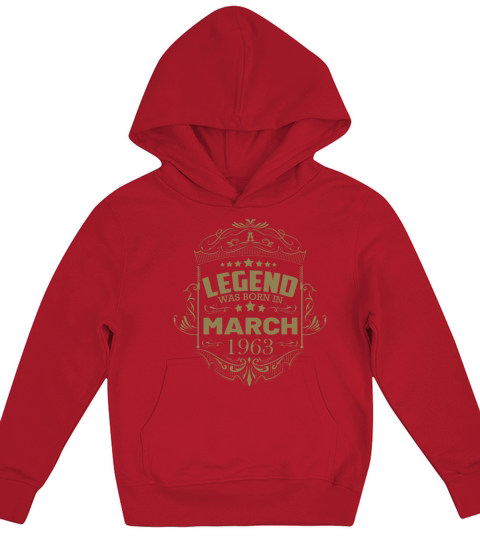 March 1963 birthday vintage Kids Hoodie
