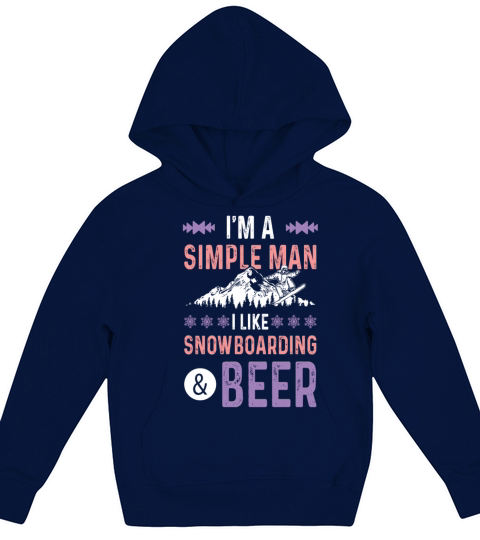 snowboarding and beer Kids Hoodie