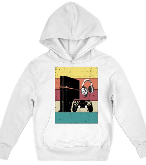 VINTAGE PLAY VIDEO GAMES RETRO DESIGN Kids Hoodie