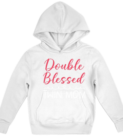 Womens Twin Mama Twin Mom to Be Pregnancy Kids Hoodie