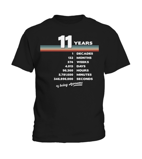 11st Birthday Vintage 11 Years Old Retro 132 Kids T-Shirt