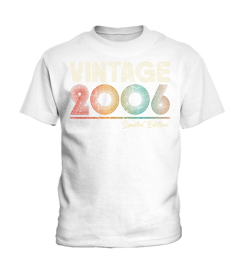 17 Years Old Vintage 2006 17th Birthday Gifts Kids T-Shirt