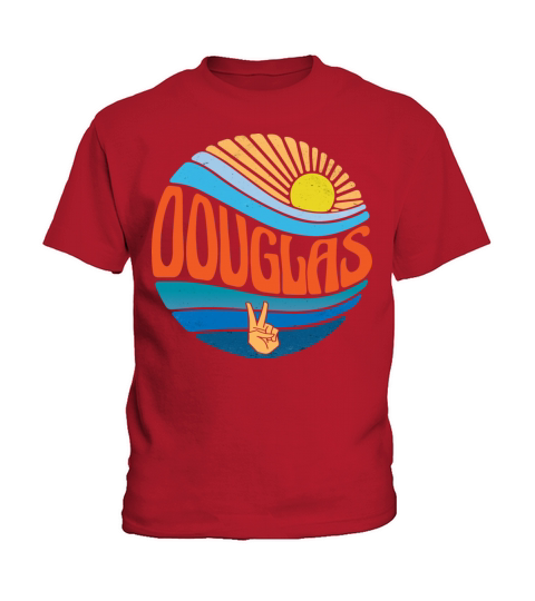 Douglas Shirt Vintage Sunset Douglas Groovy Tie Kids T-Shirt