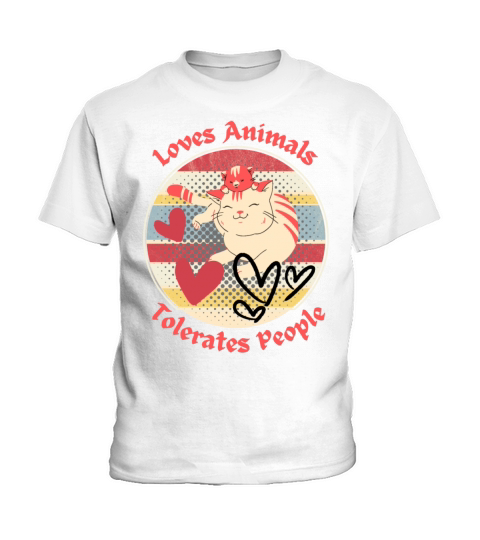 Loves Animals Tolerates People t-shirt Kids T-Shirt