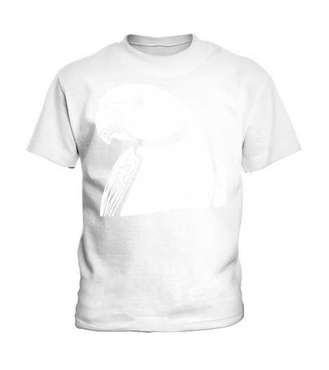 Ring-necked Parakeet Portrait Vintage Parrot Kids T-Shirt