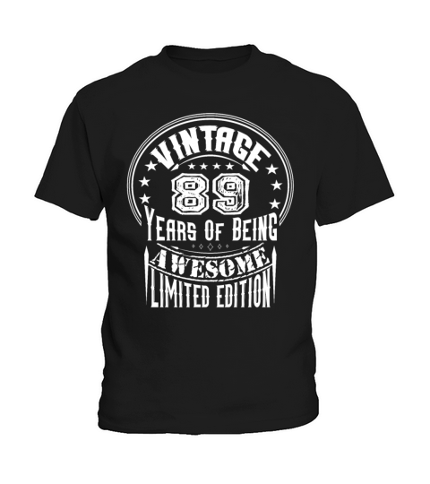Vintage 89 Years Of Being Awesome Limited Edition Kids T-Shirt