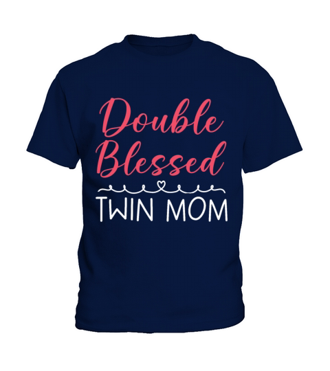 Womens Twin Mama Twin Mom to Be Pregnancy Kids T-Shirt