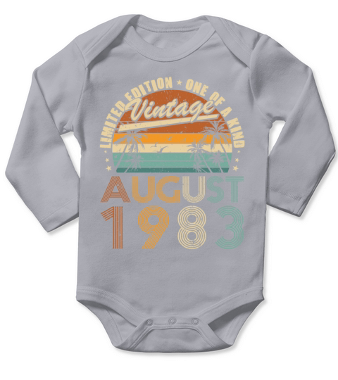 40th birthday vintage august 1983 one of a kind Long Sleeve Baby One-Piece