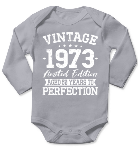 50th birthday vintage 1973 50 years Long Sleeve Baby One-Piece