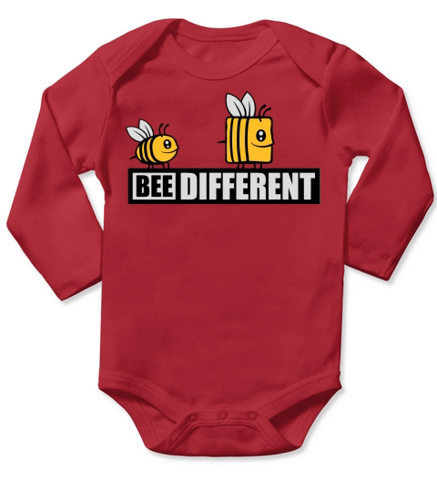 bee different saying quote Long Sleeve Baby One-Piece