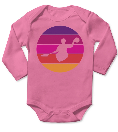 Canoe Polo - Retro - Vintage - Sunset Long Sleeve Baby One-Piece
