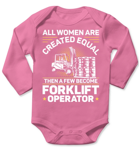 Certified Forklift Truck Operator Long Sleeve Baby One-Piece