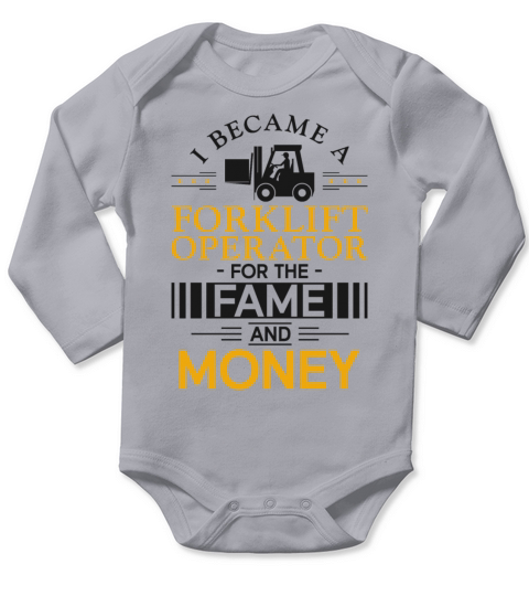Certified Forklift Truck Operator Long Sleeve Baby One-Piece