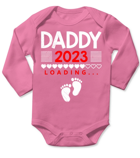 Daddy 2023 loading dad-to-be 2023 Long Sleeve Baby One-Piece