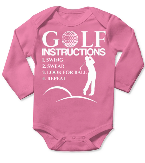 Golf Instructions Long Sleeve Baby One-Piece