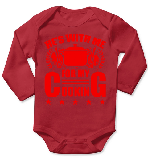 he is cooking with me Long Sleeve Baby One-Piece