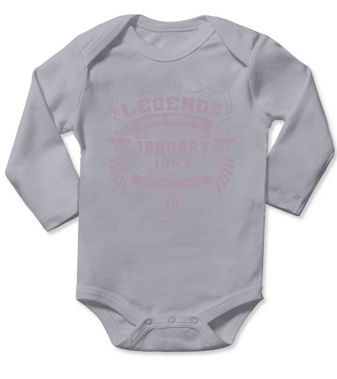 january 1983 birthday vintage Long Sleeve Baby One-Piece