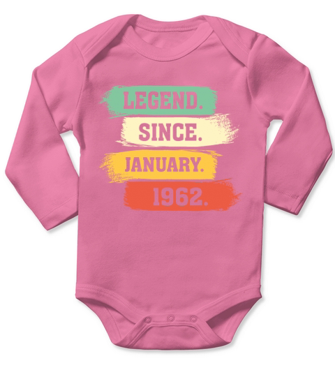 Legend Since January 1962 Long Sleeve Baby One-Piece
