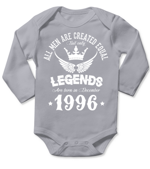 Legends Were Born In December 1996 Birthday Long Sleeve Baby One-Piece