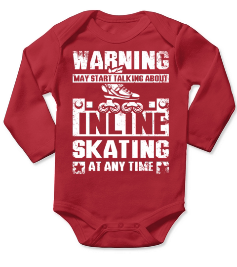 May start talking about inline skating at any time Long Sleeve Baby One-Piece