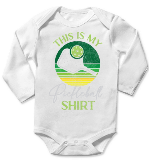Pickleball Retro Vintage This Is Long Sleeve Baby One-Piece
