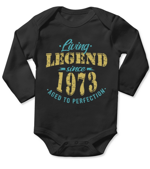 vintage 1973 birthday living legend Long Sleeve Baby One-Piece