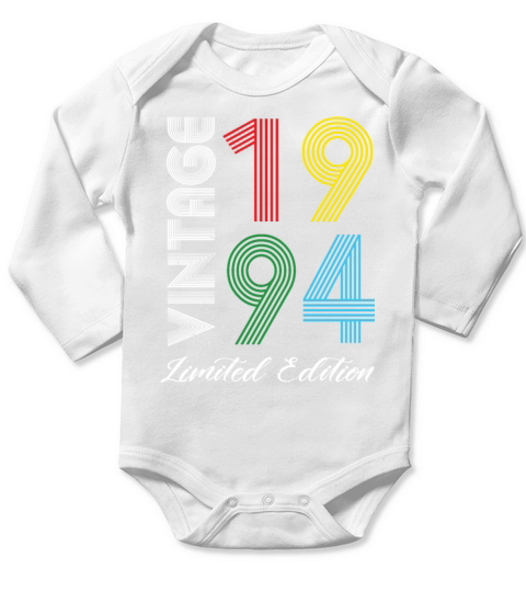 Vintage 1994 Vintage Birthday Retro Vintage Long Sleeve Baby One-Piece