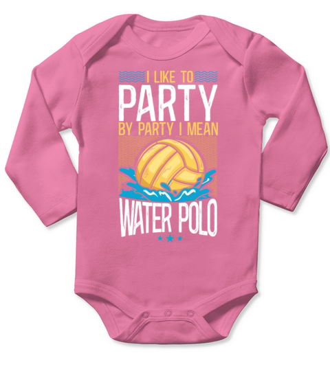 Water Polo Vintage I Like To Party Long Sleeve Baby One-Piece