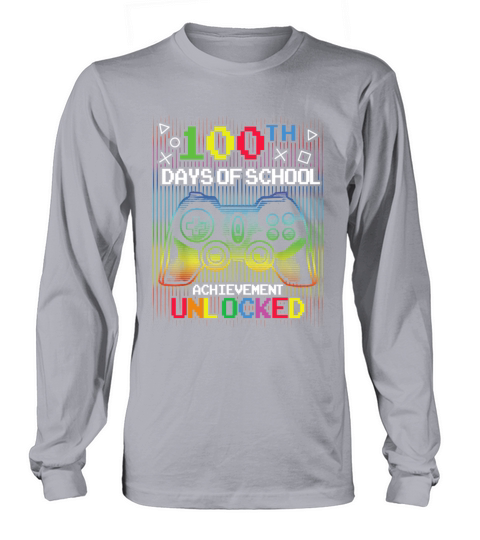 100th Day Of School For Teacher Student Video Game Long sleeved Unisex
