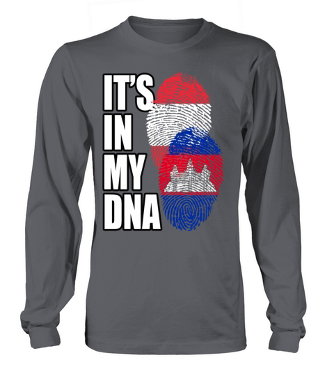 Cambodian And Austrian Mix Heritage DNA Flag Long sleeved Unisex