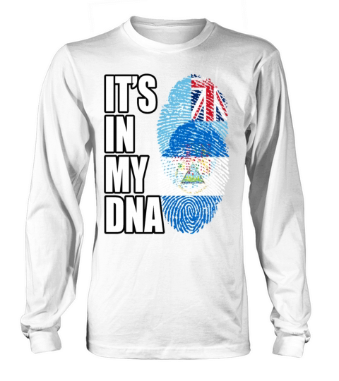 Fijian And Nicaraguan Mix Heritage DNA Flag Long sleeved Unisex