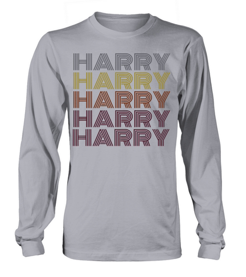 Graphic 365 First Name Harry Retro Pattern Vintage Long sleeved Unisex