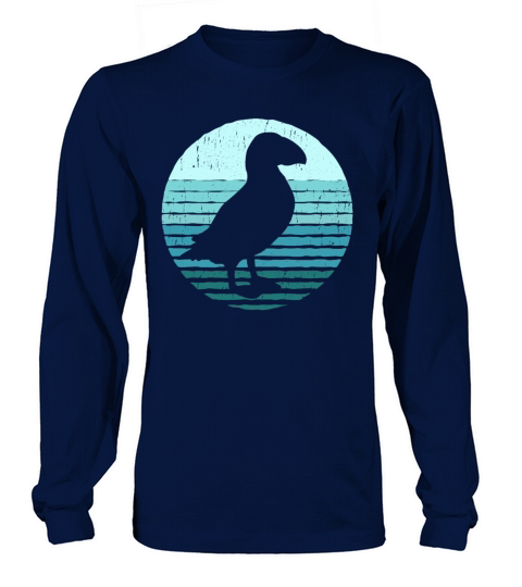 Puffins Bird Vintage Iceland Seabird Puffin Long sleeved Unisex