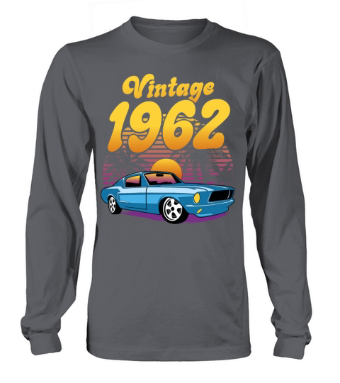 Retro Sunset With Car Vintage 60th Birthday Long sleeved Unisex