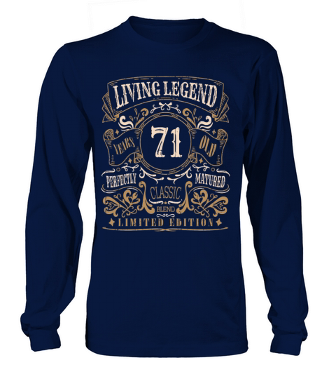 Retro Vintage Birth Whiskey Age 71 Years Old Long sleeved Unisex
