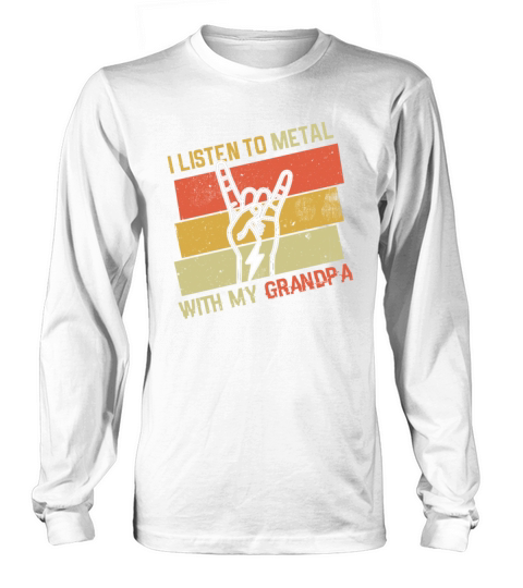 Vintage Metal With Grandpa Metal Kid Music Lover Long sleeved Unisex